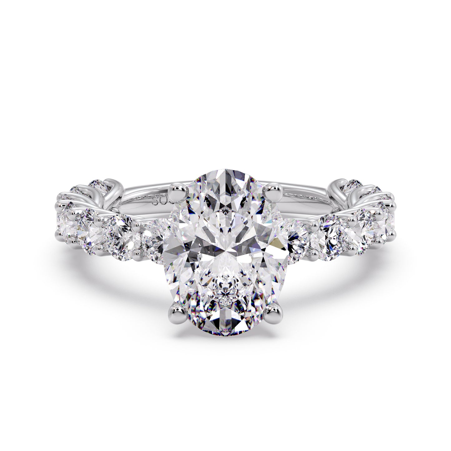 Oval diamond ring in my infinite round setting