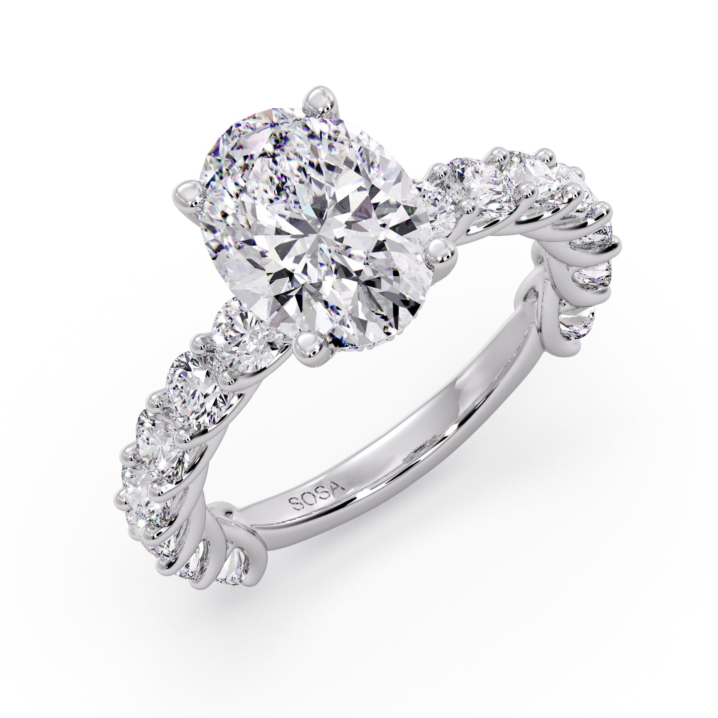 Oval diamond ring in my infinite round setting