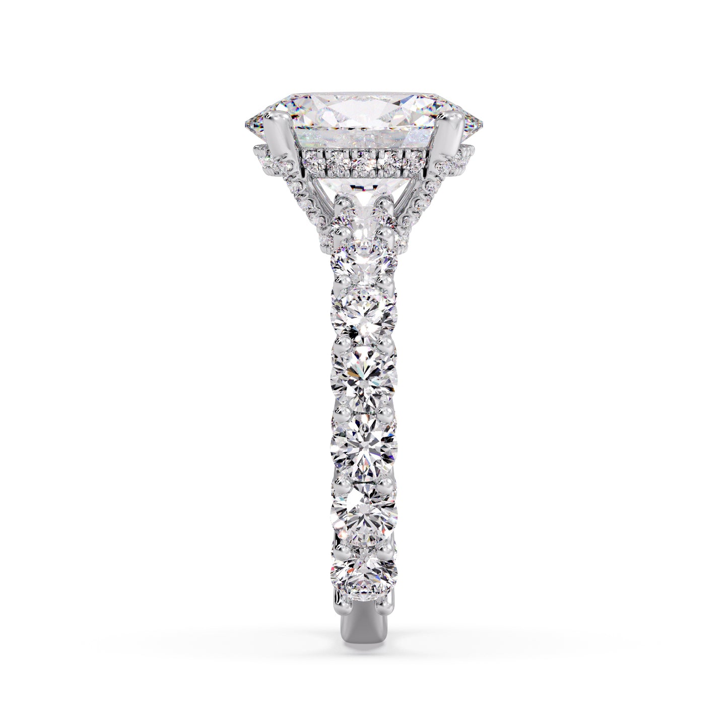 Oval diamond ring in my infinite round setting