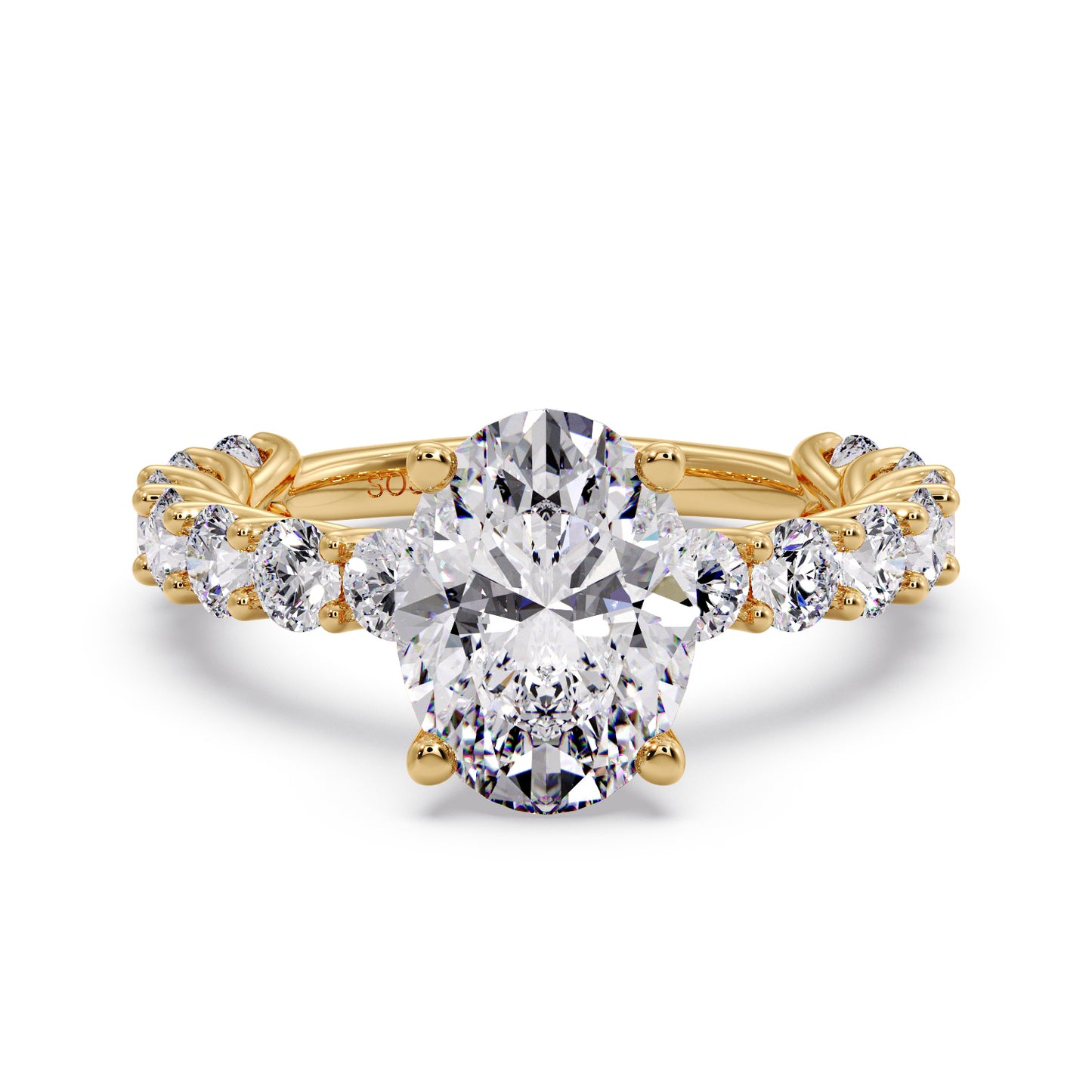 Oval diamond ring in my infinite round setting