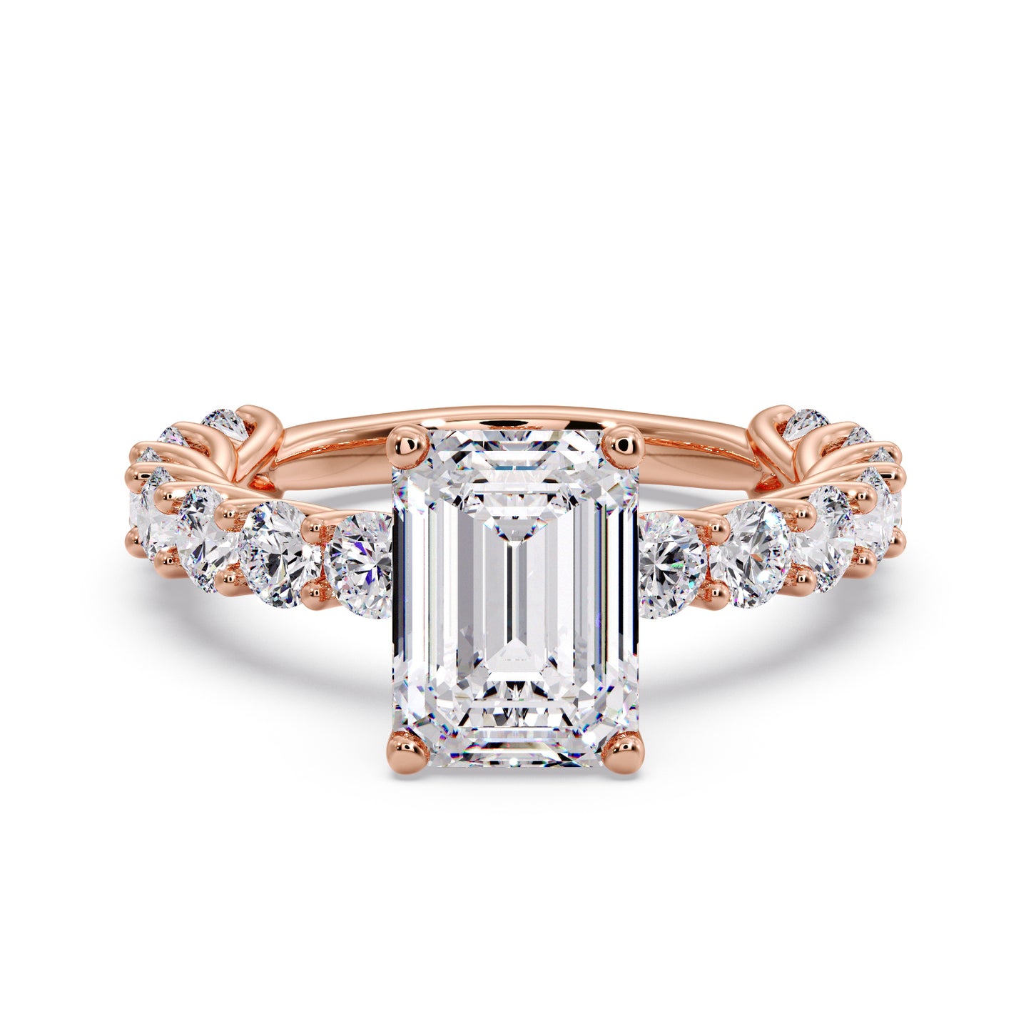 3 Carat Emerald cut infinite setting