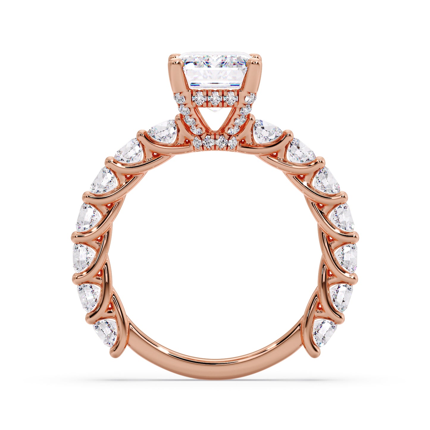 3 Carat Emerald cut infinite setting