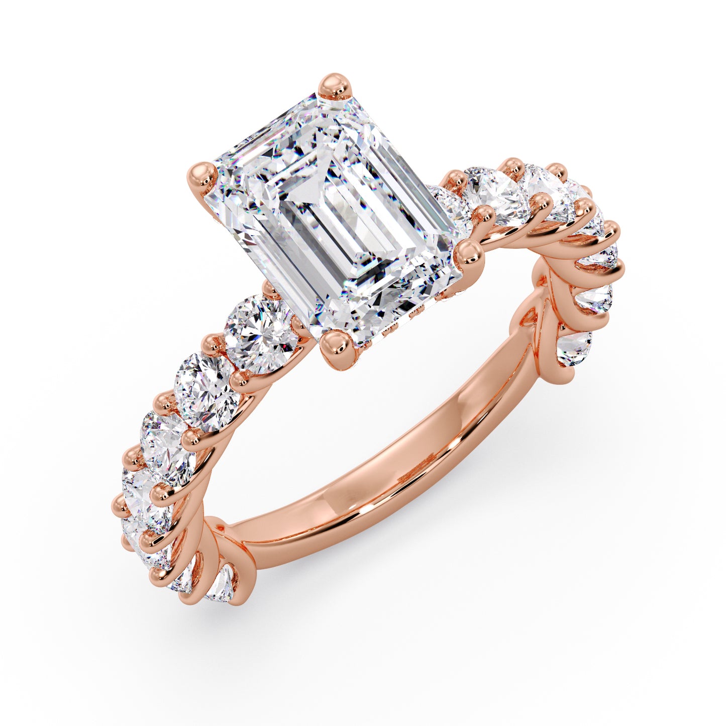 3 Carat Emerald cut infinite setting