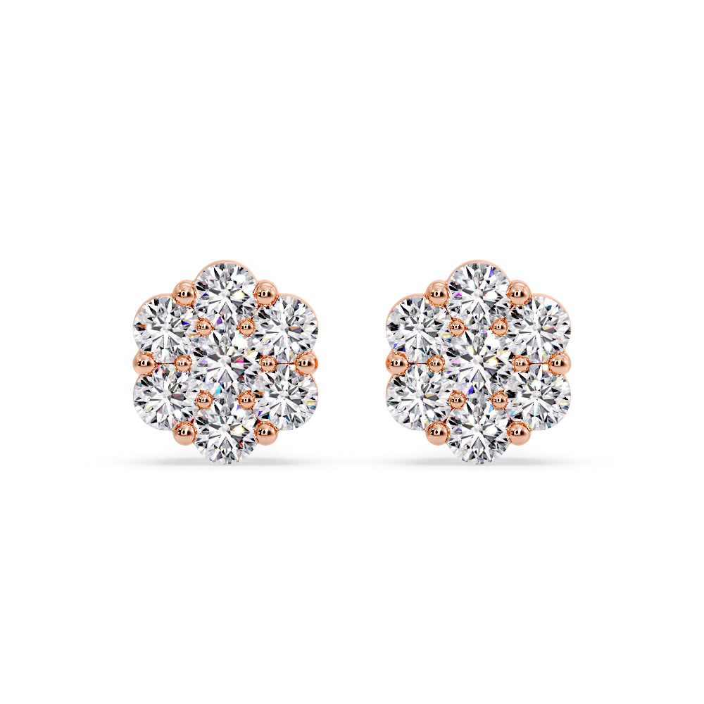 11MM 20 Pointer flat flower set earring’s