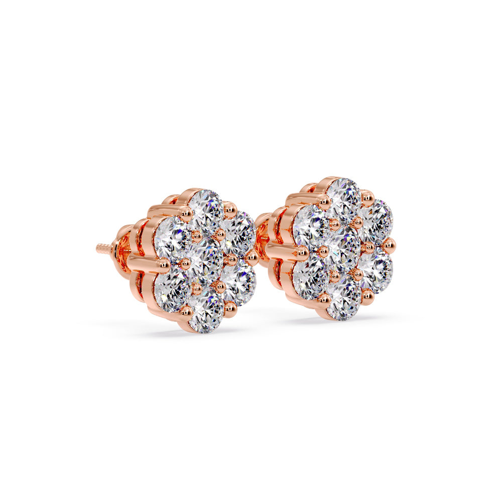 11MM 20 Pointer flat flower set earring’s
