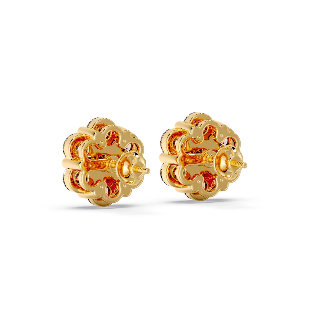 11MM 20 Pointer flat flower set earring’s