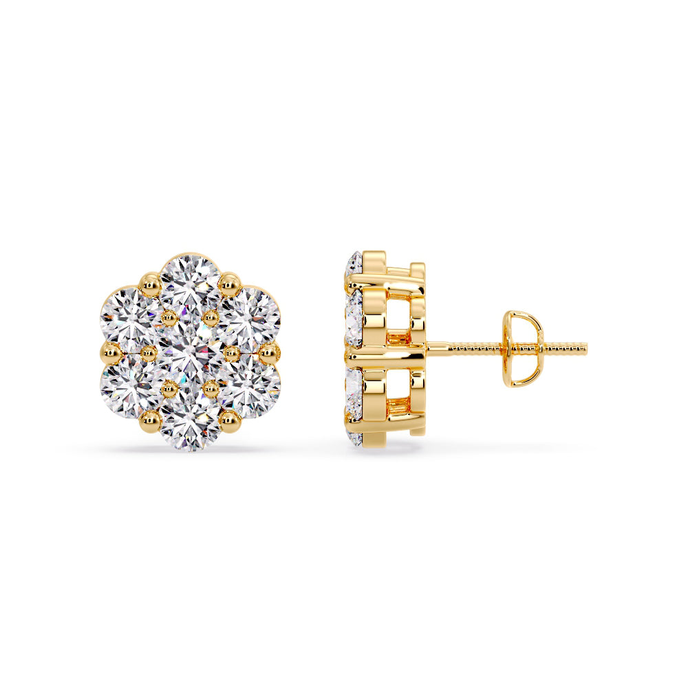 11MM 20 Pointer flat flower set earring’s