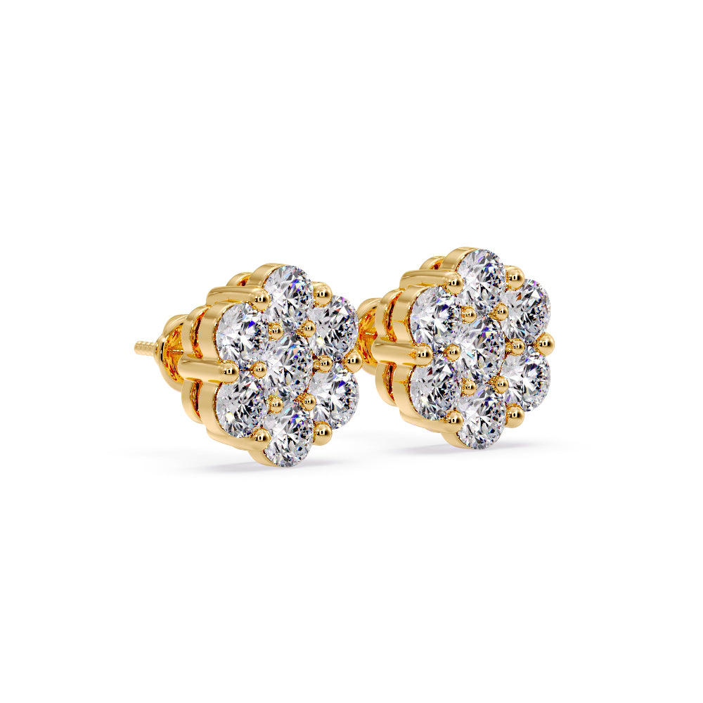 11MM 20 Pointer flat flower set earring’s