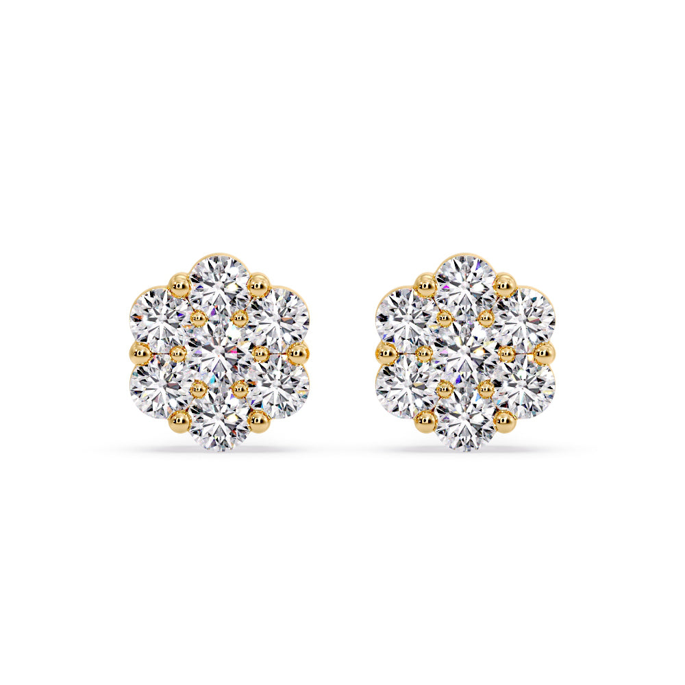 11MM 20 Pointer flat flower set earring’s