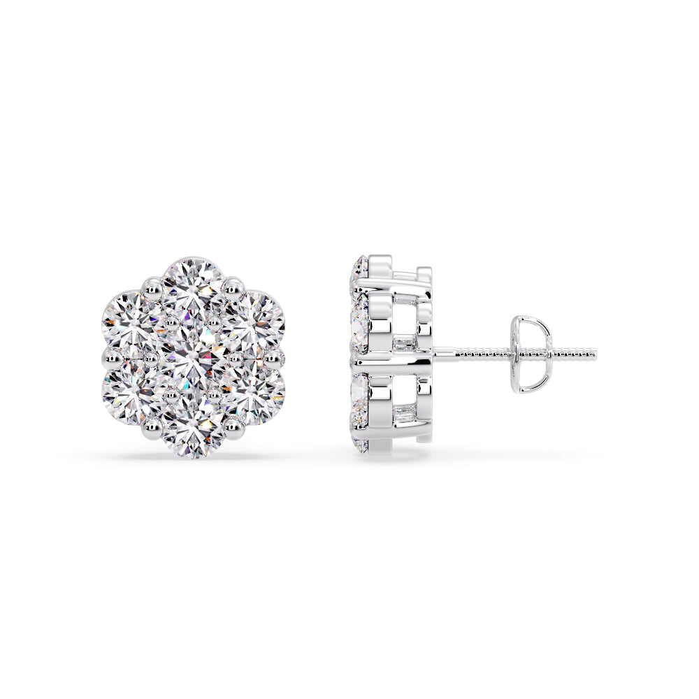 11MM 20 Pointer flat flower set earring’s
