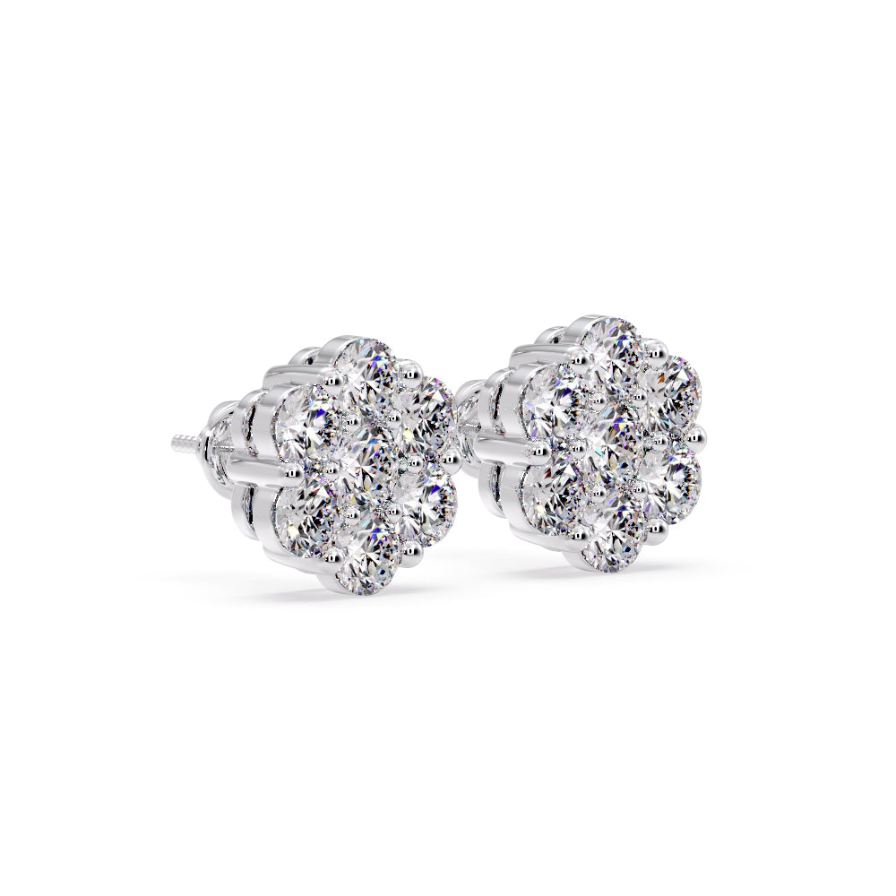 11MM 20 Pointer flat flower set earring’s