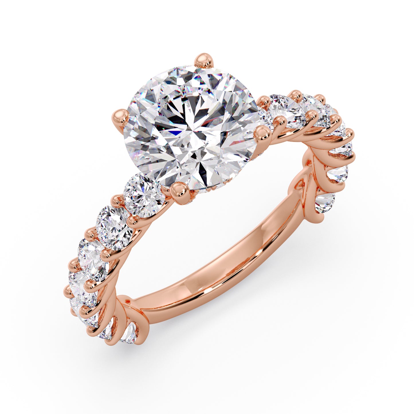 3 carat round diamond infinite setting