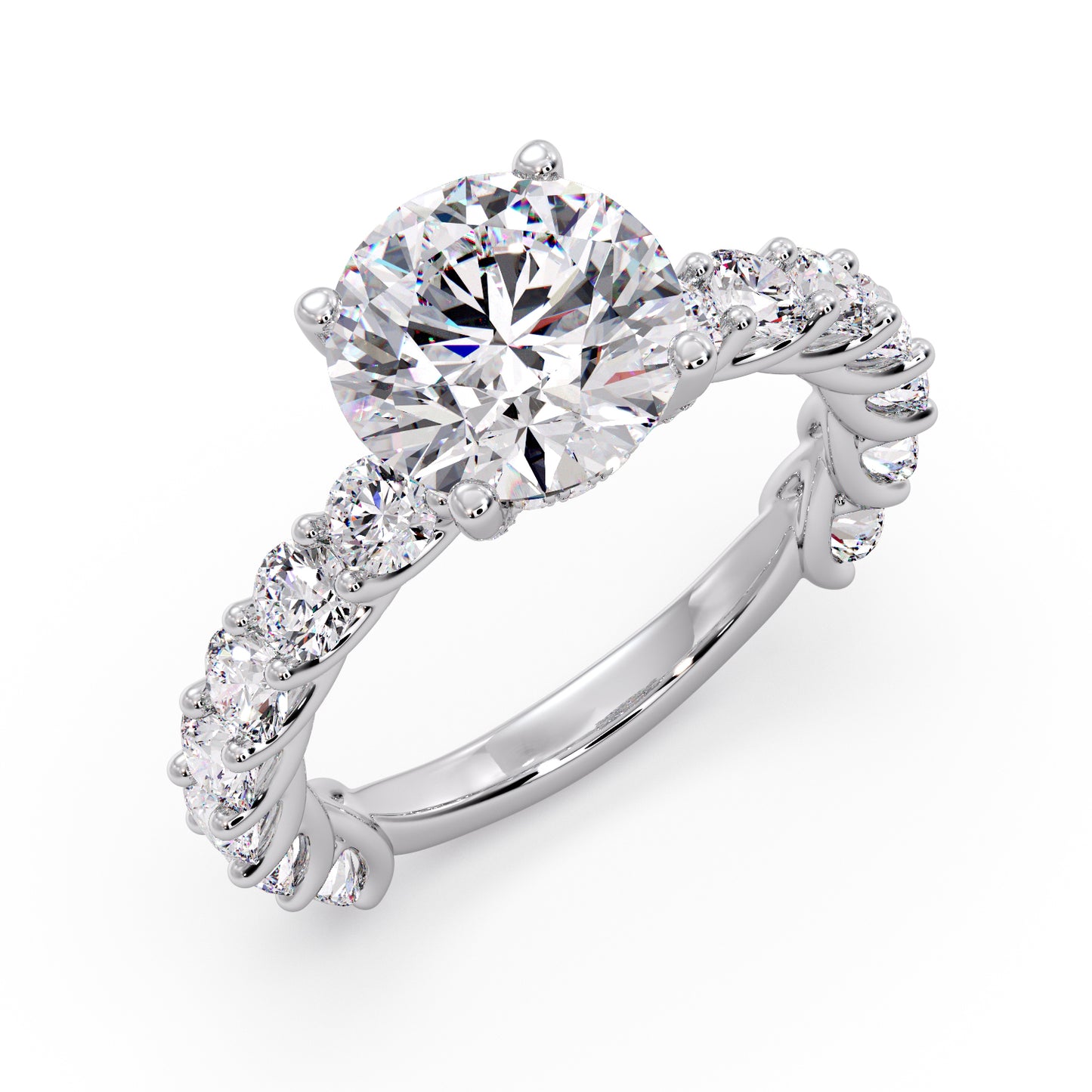 3 carat round diamond infinite setting