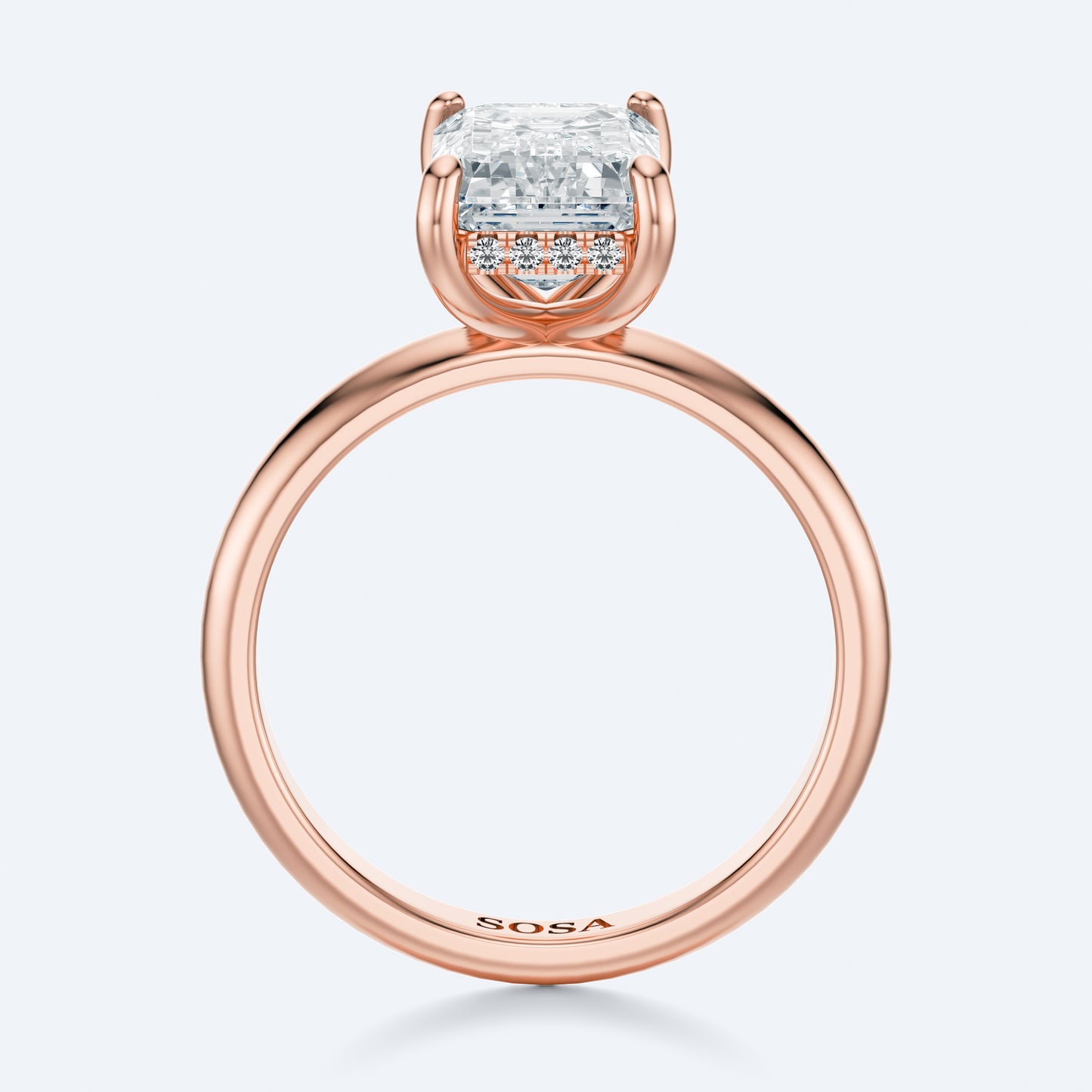 3CT Emerald solitaire setting