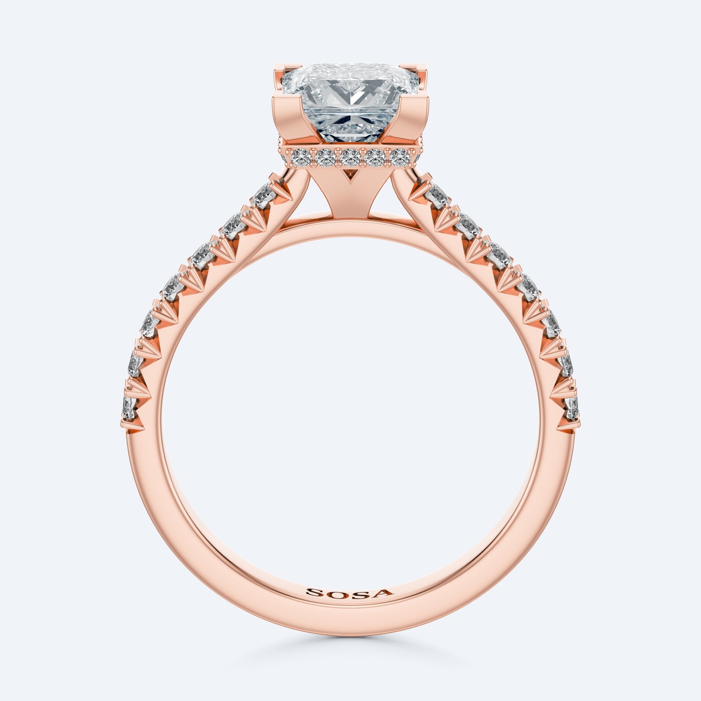 1.5 Carat princess cut luna setting