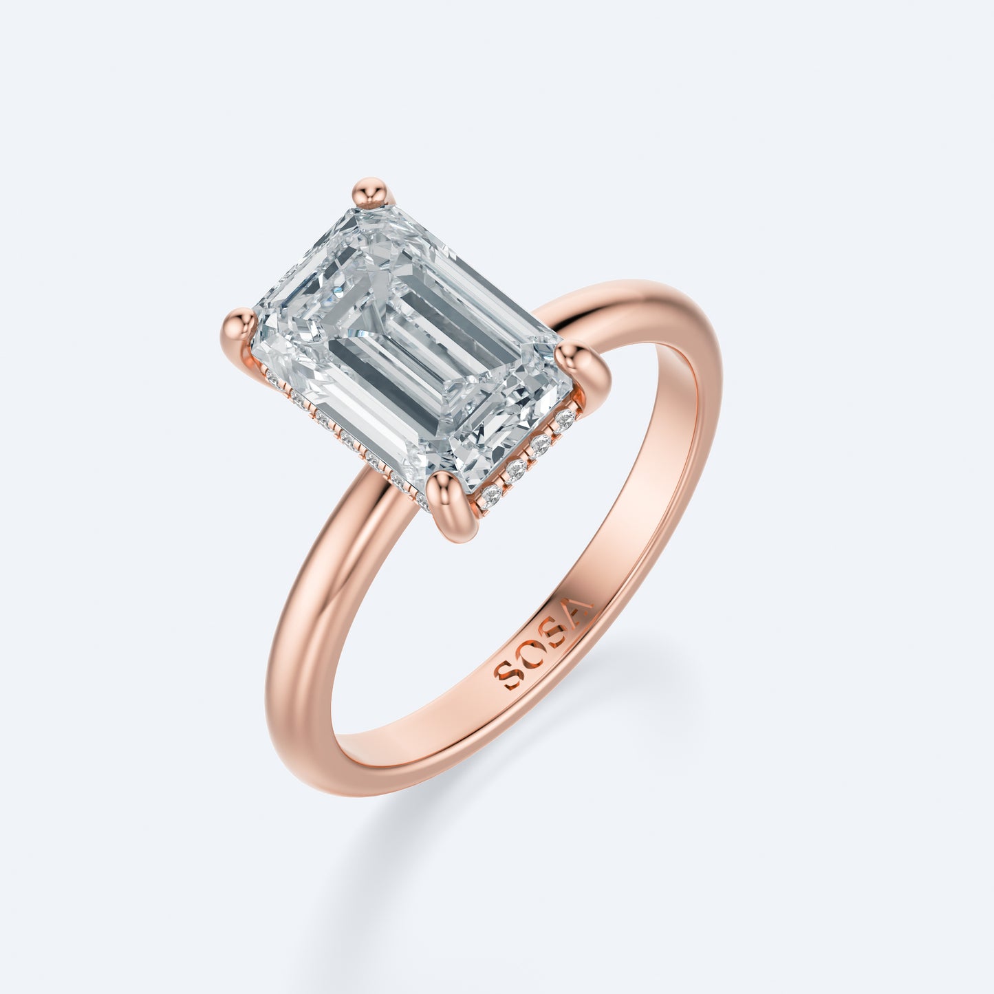 3CT Emerald solitaire setting