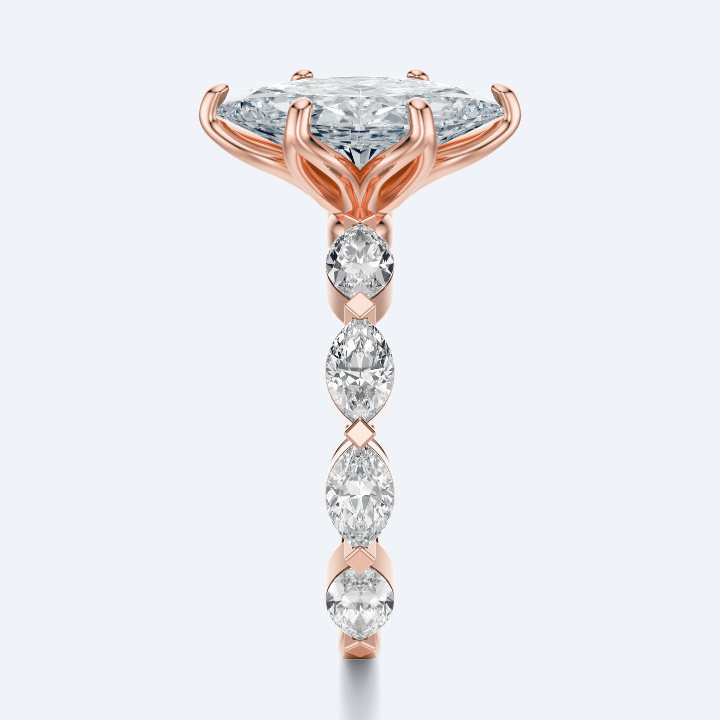 2 Carat marquise Vera Leaf setting