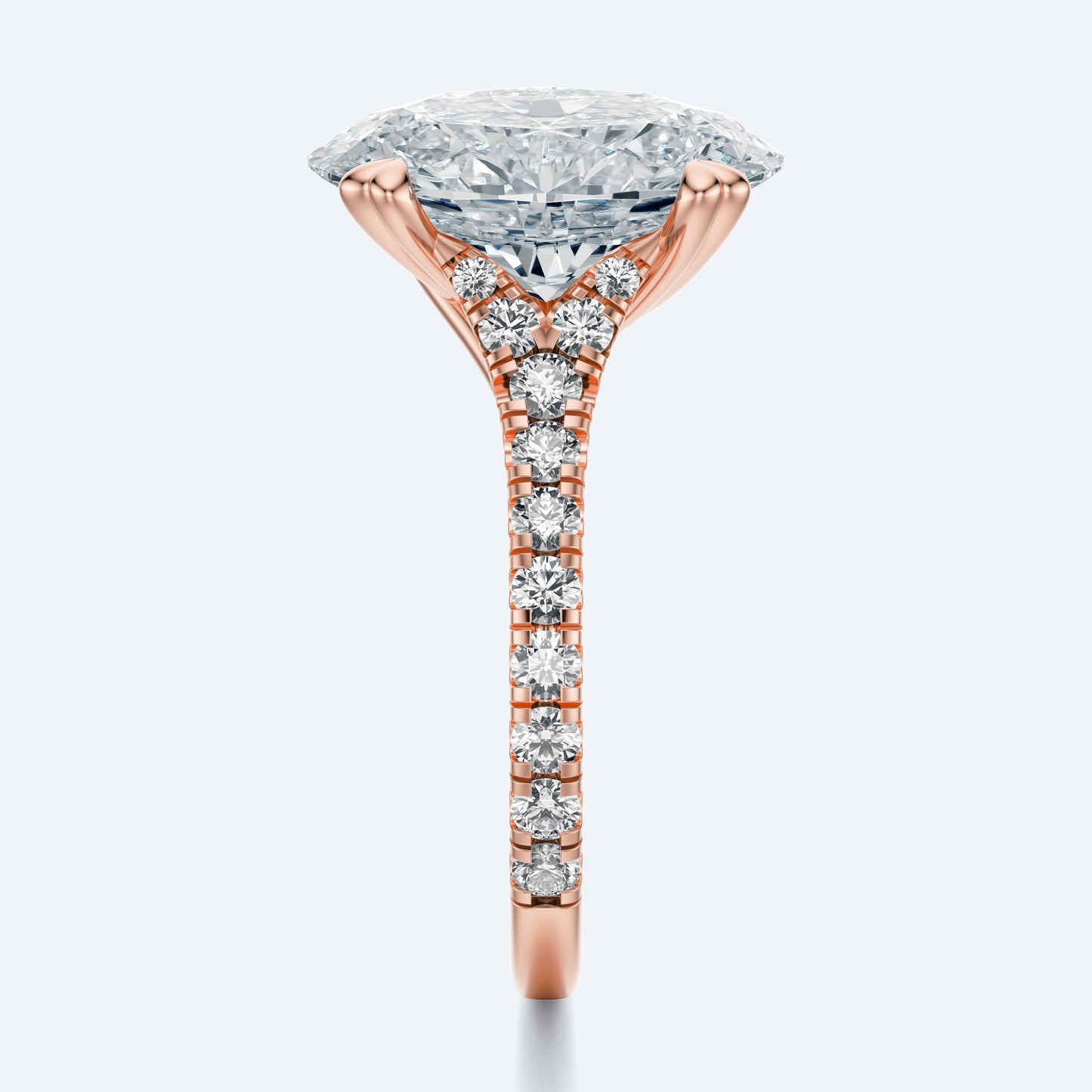 5 Carat Oval luna sol setting