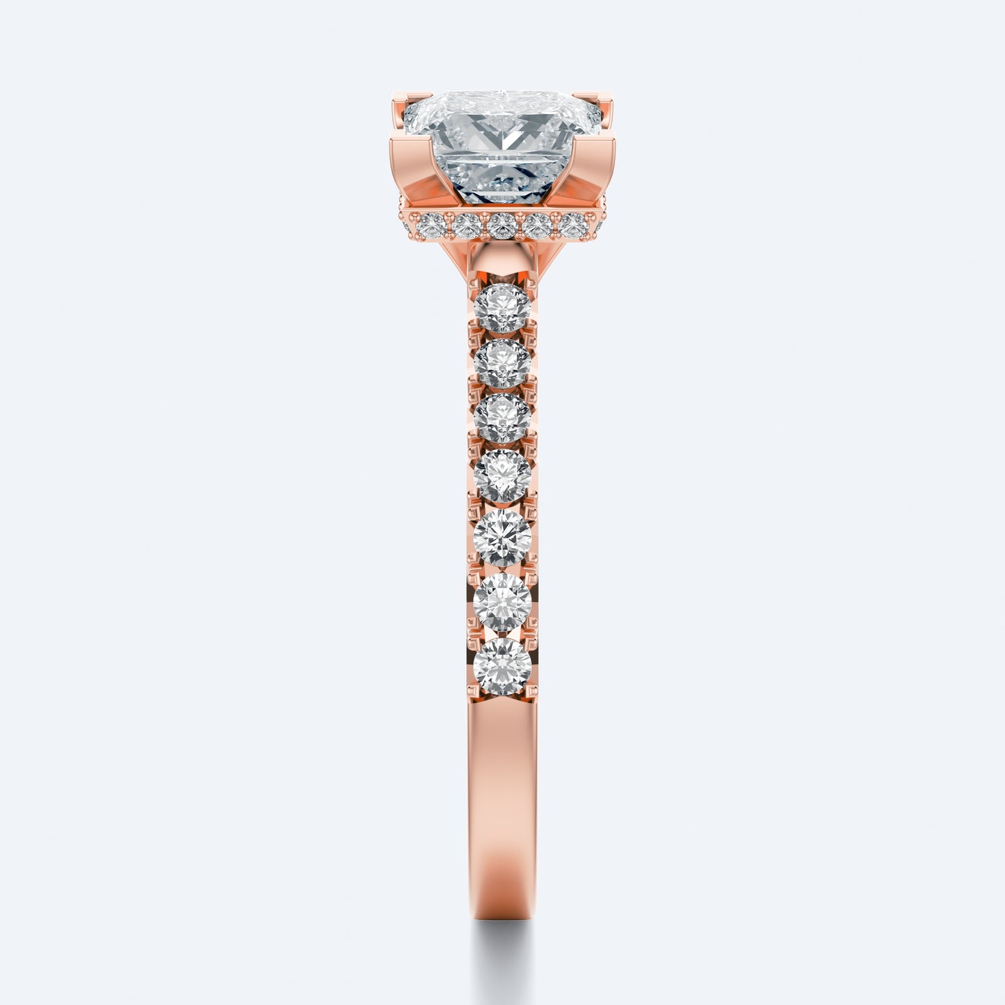 1.5 Carat princess cut luna setting
