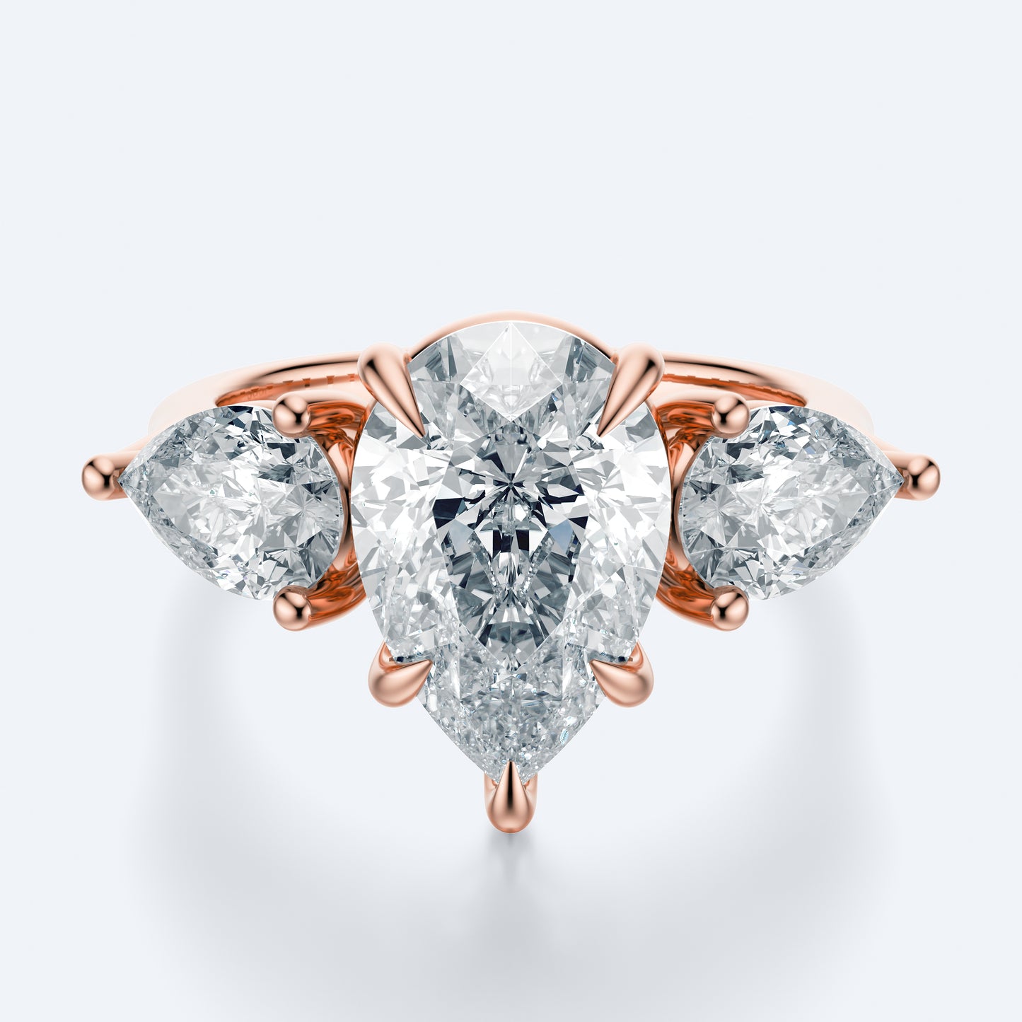3 stone pear shape ring