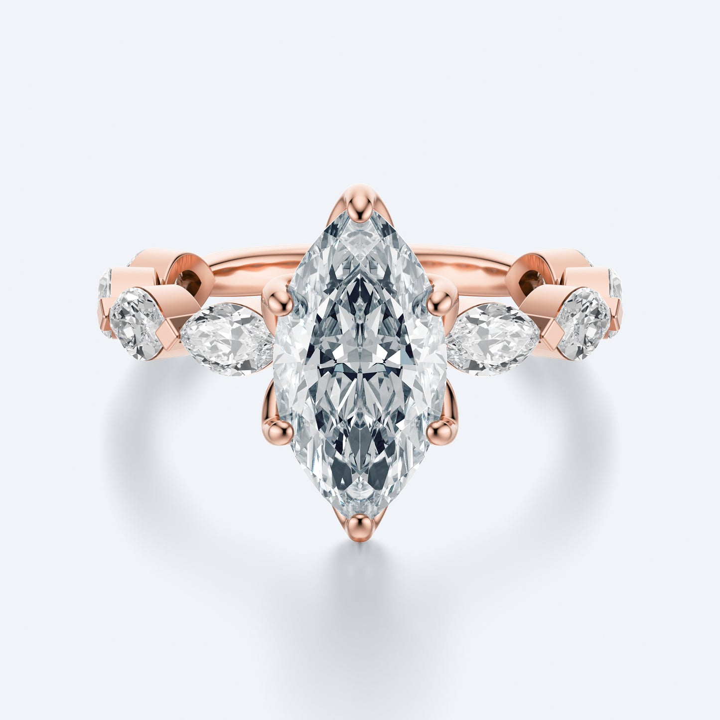 2 Carat marquise Vera Leaf setting