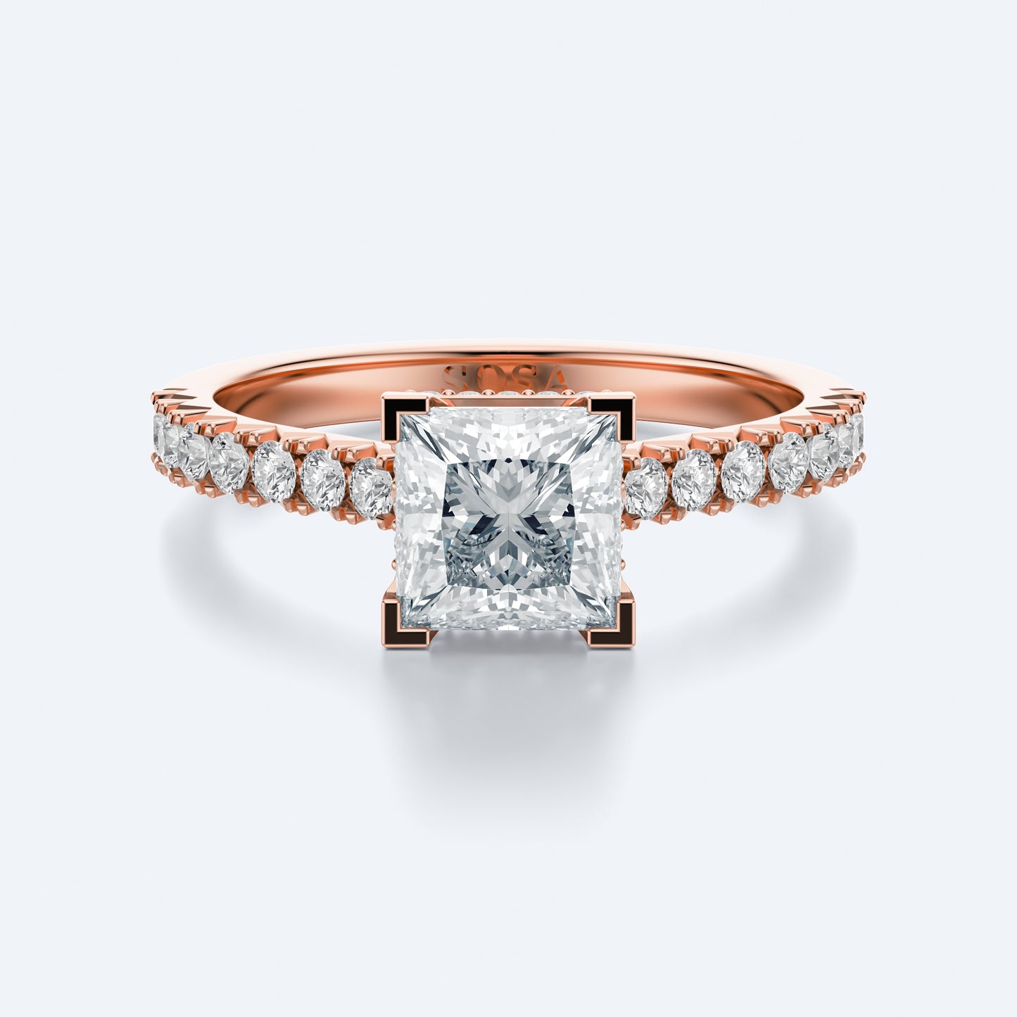 1.5 Carat princess cut luna setting