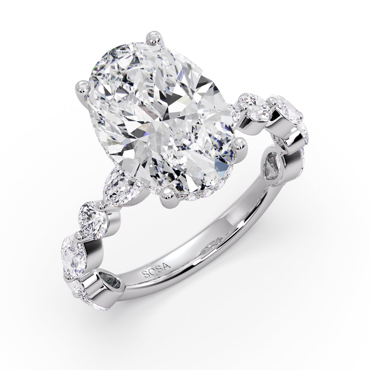 5CT OVAL MARQUISE BAND