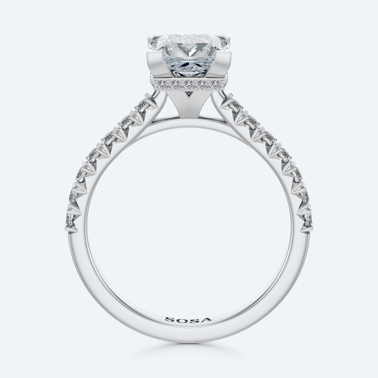 1.5 Carat princess cut luna setting