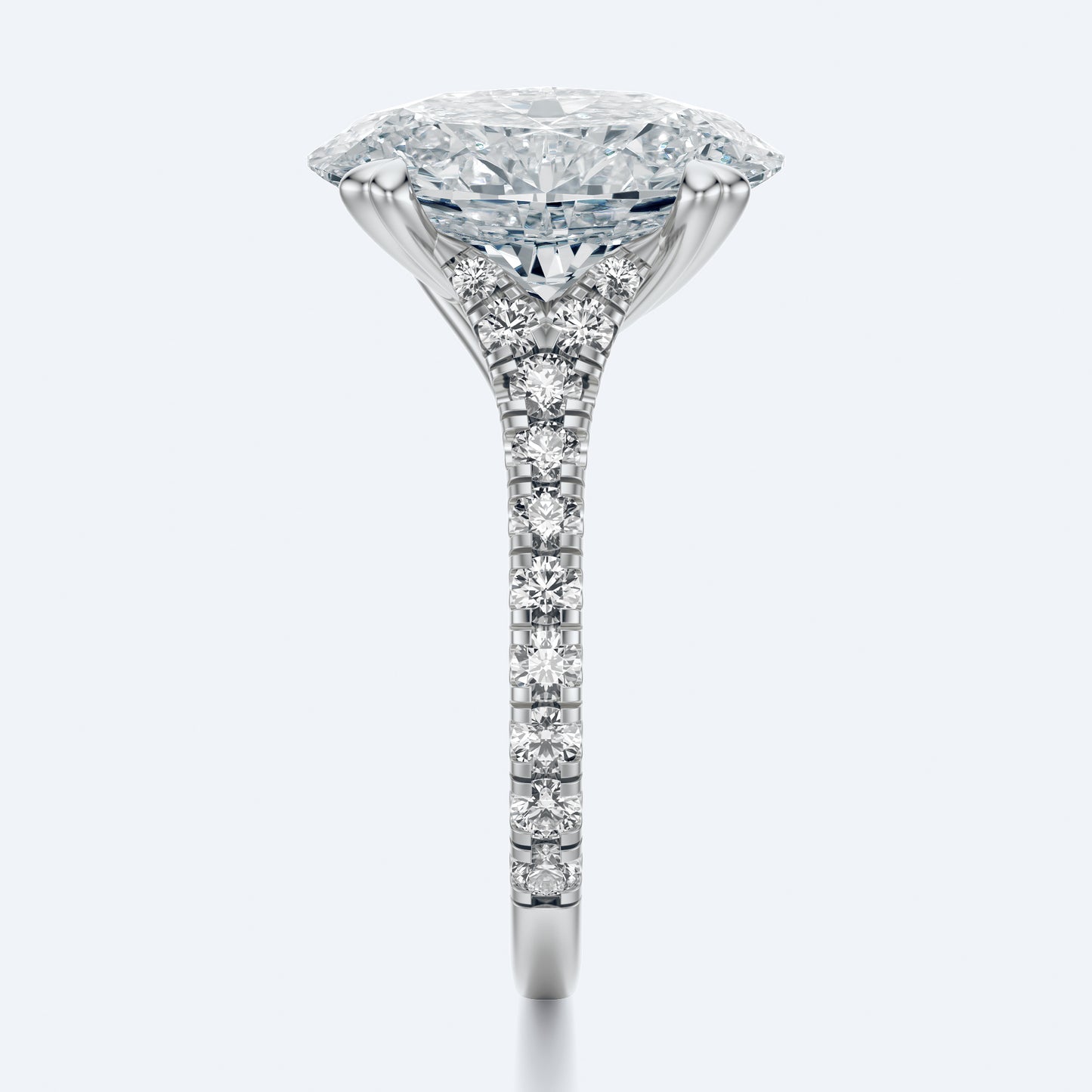 5 Carat Oval luna sol setting