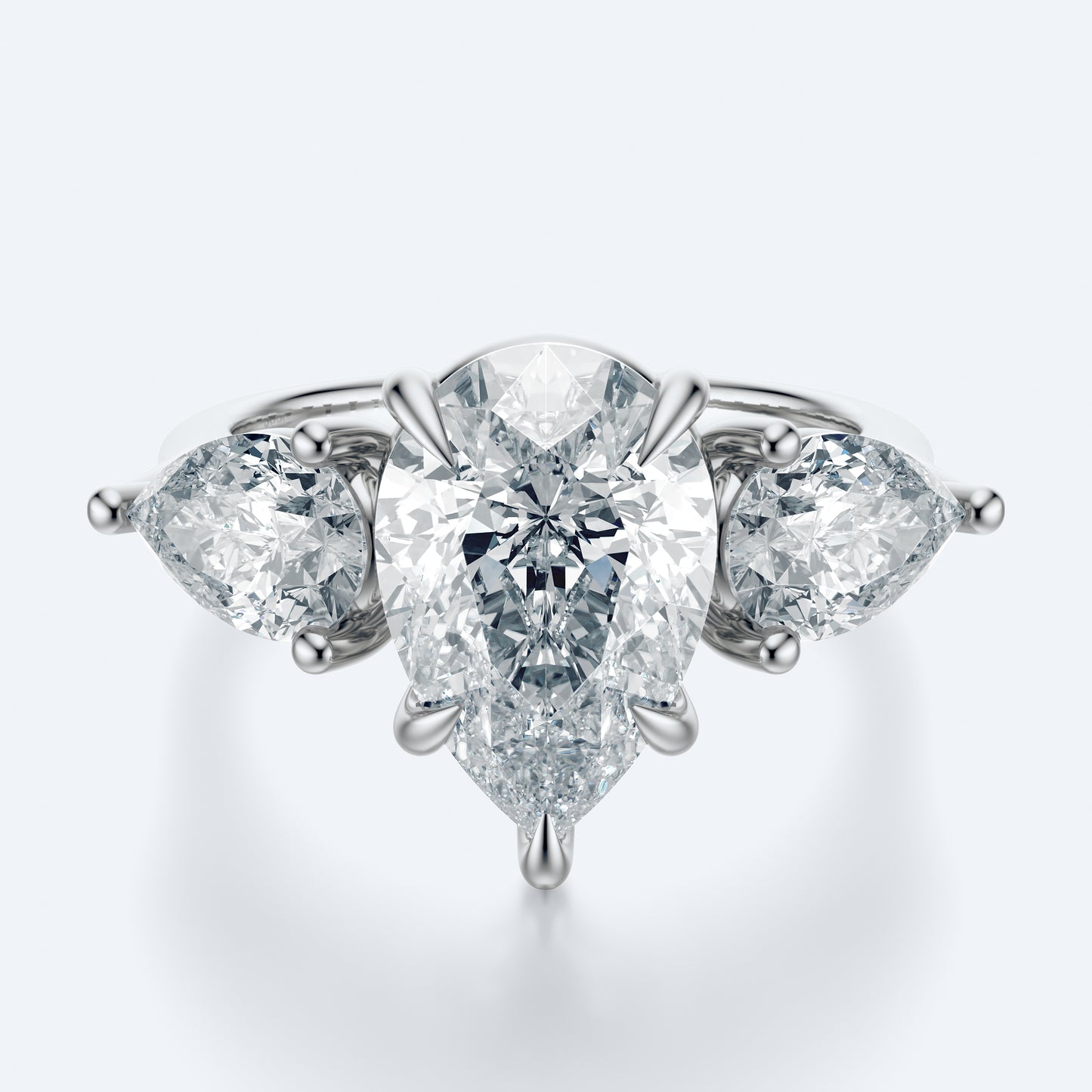 3 stone pear shape ring