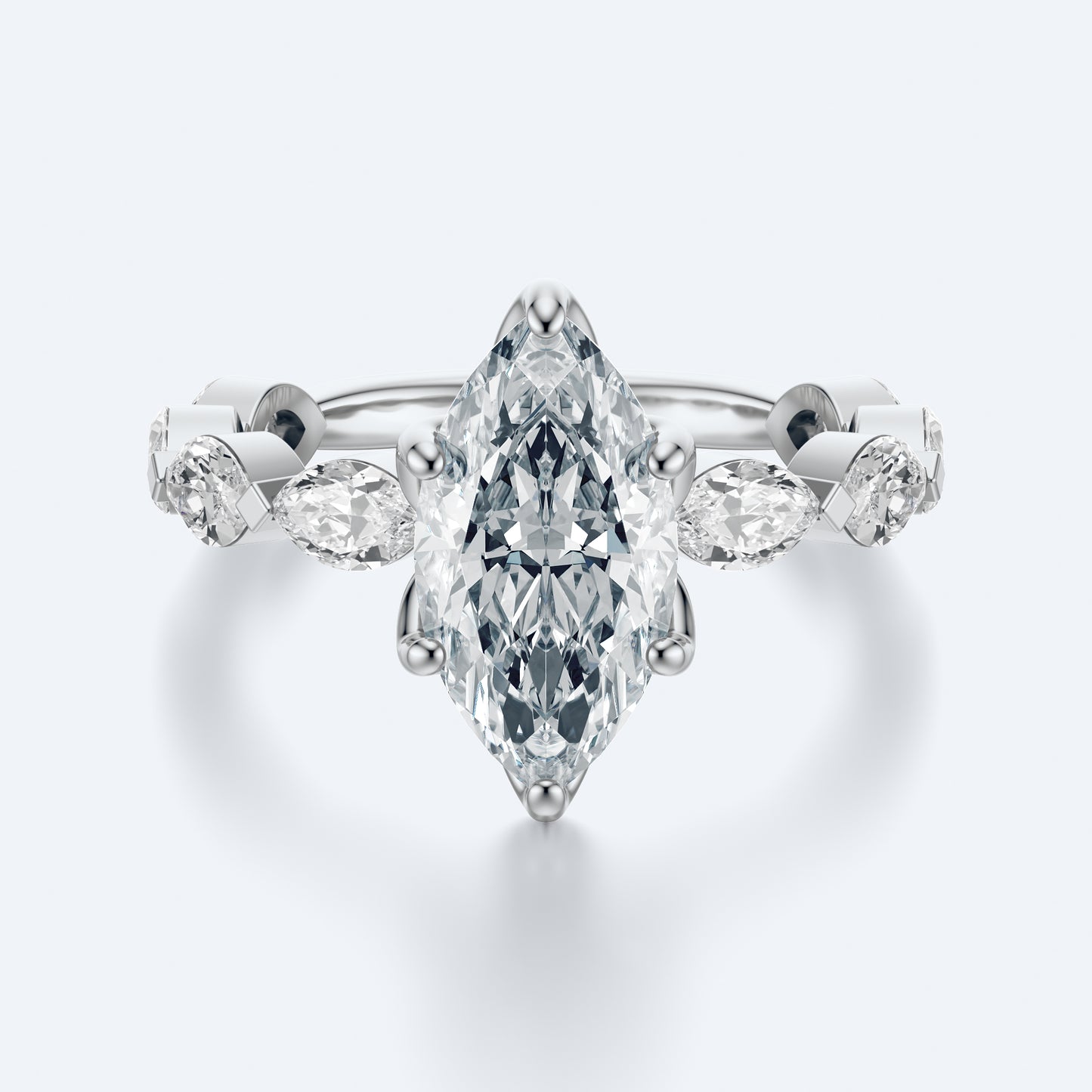 2 Carat marquise Vera Leaf setting