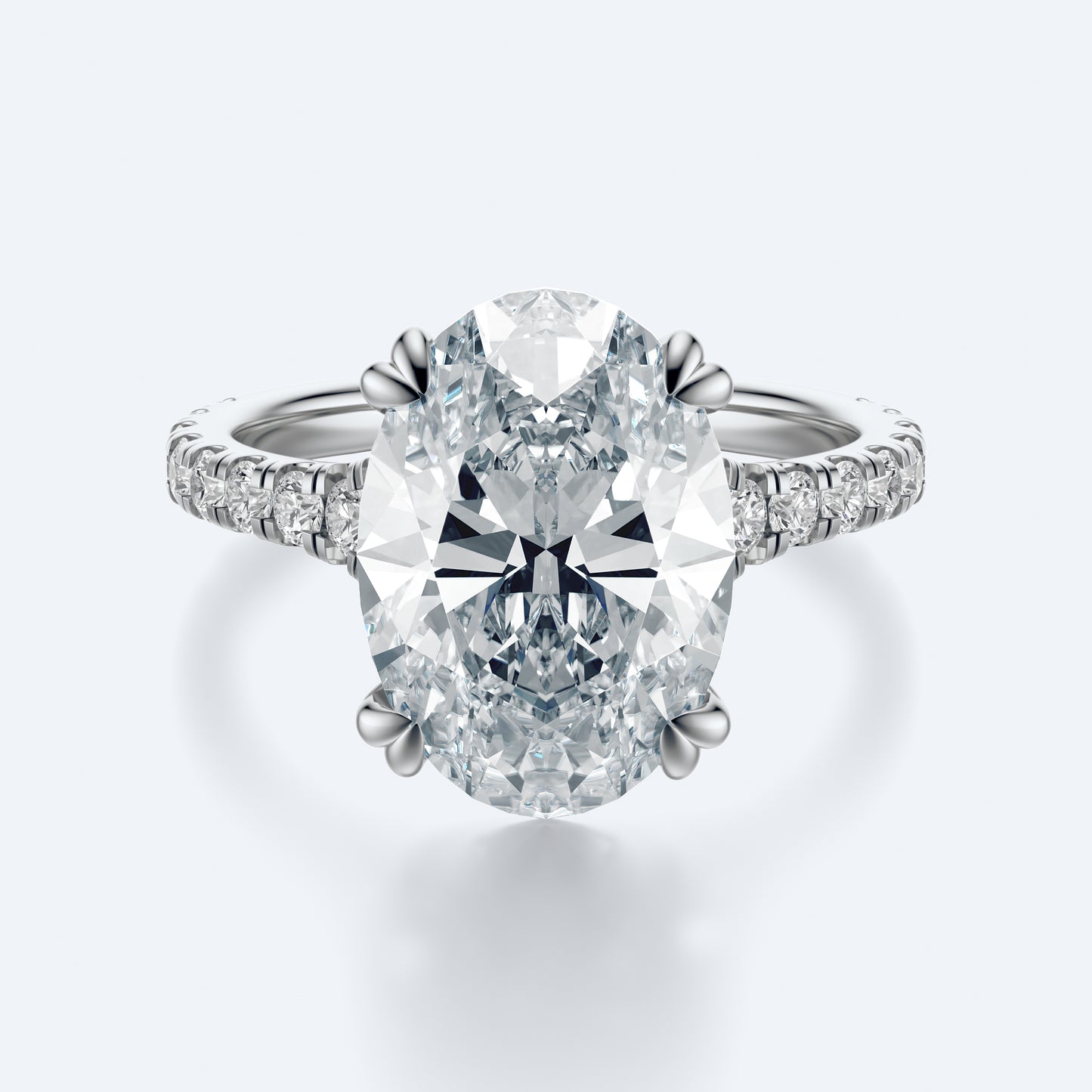 5 Carat Oval luna sol setting