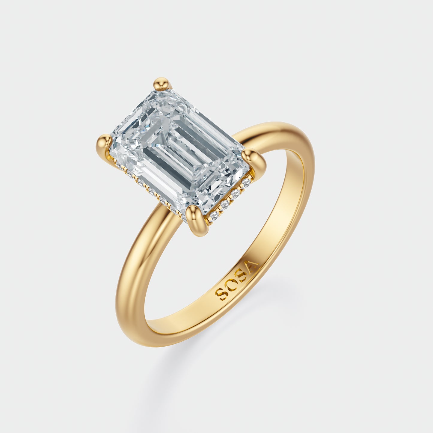 3CT Emerald solitaire setting