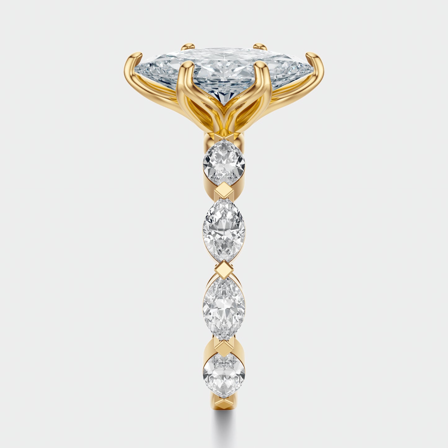 2 Carat marquise Vera Leaf setting