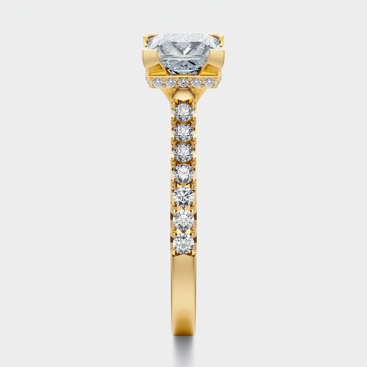 1.5 Carat princess cut luna setting