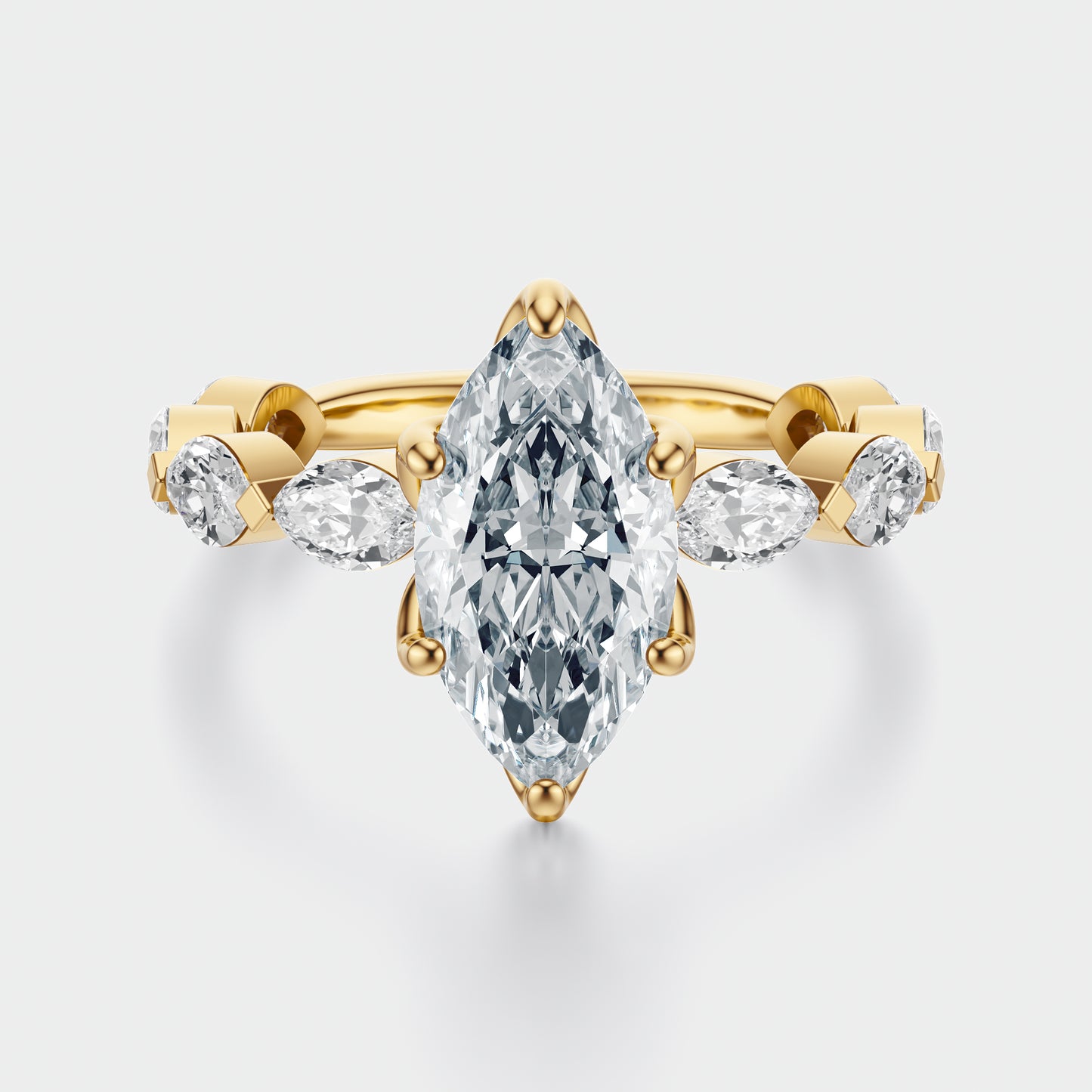 2 Carat marquise Vera Leaf setting
