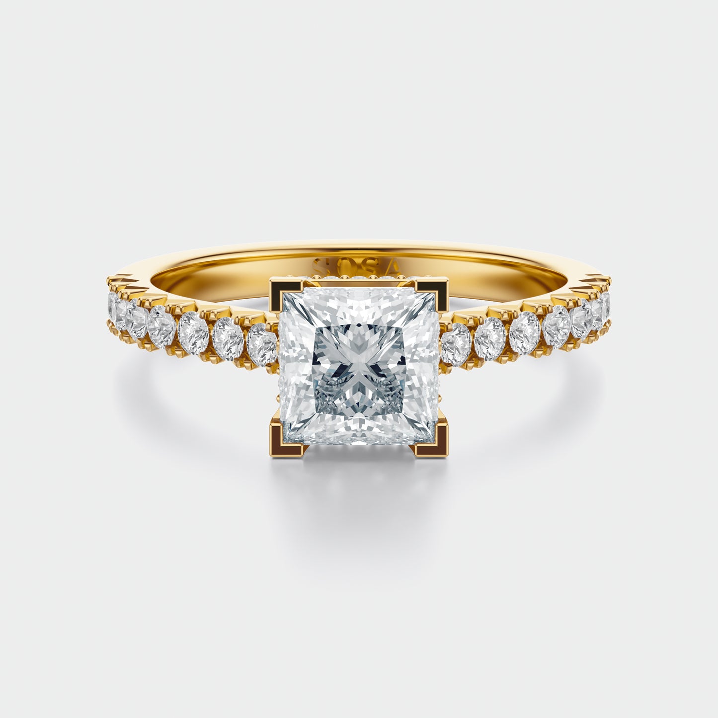 1.5 Carat princess cut luna setting