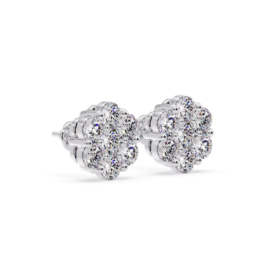 11MM 20 Pointer flat flower set earring’s
