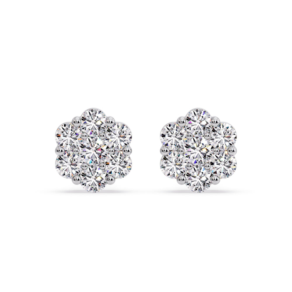 11MM 20 Pointer flat flower set earring’s