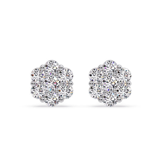 11MM 20 Pointer flat flower set earring’s