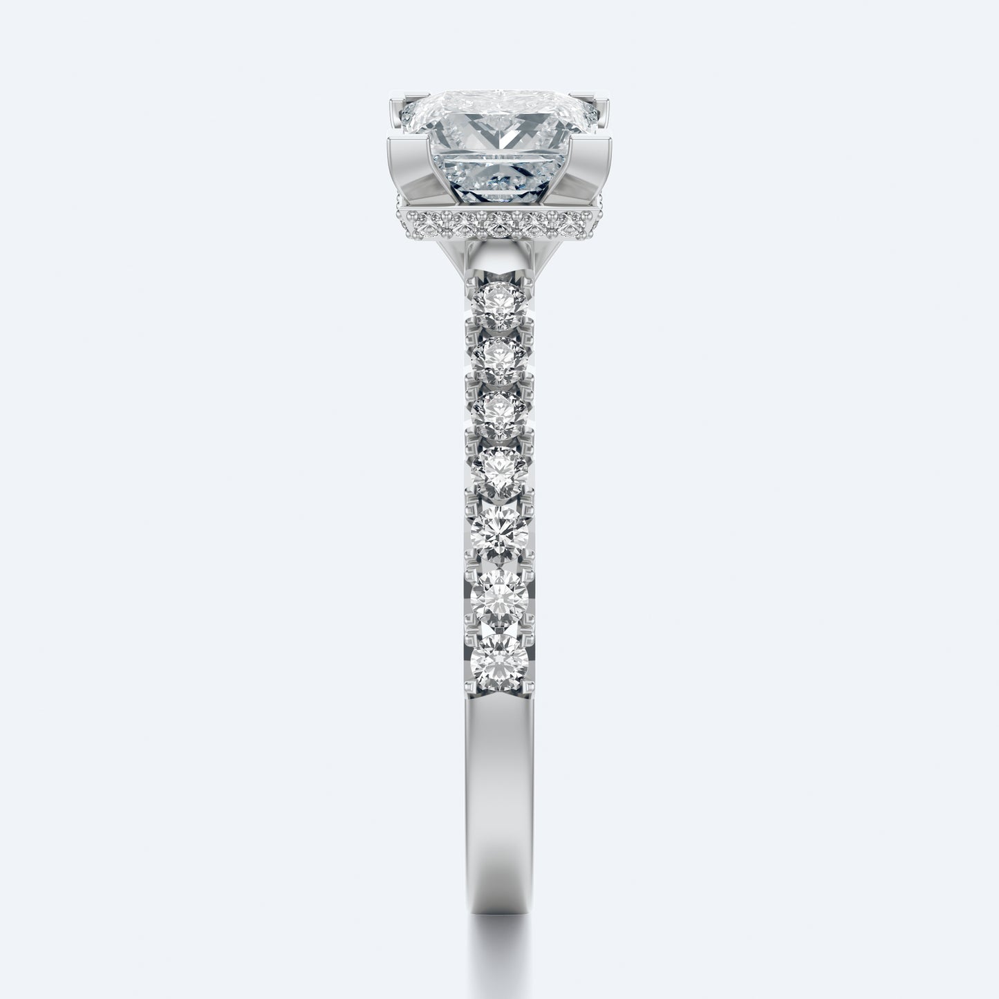 1.5 Carat princess cut luna setting