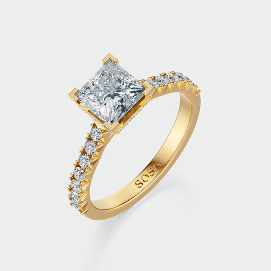1.5 Carat princess cut luna setting
