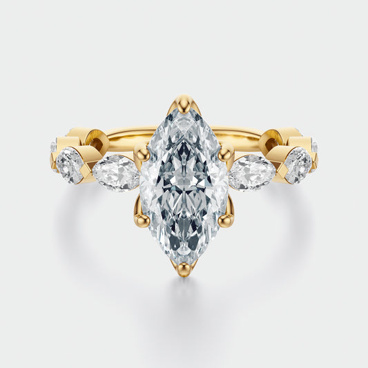 2 Carat marquise Vera Leaf setting