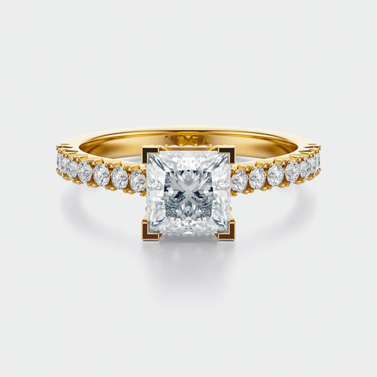 1.5 Carat princess cut luna setting